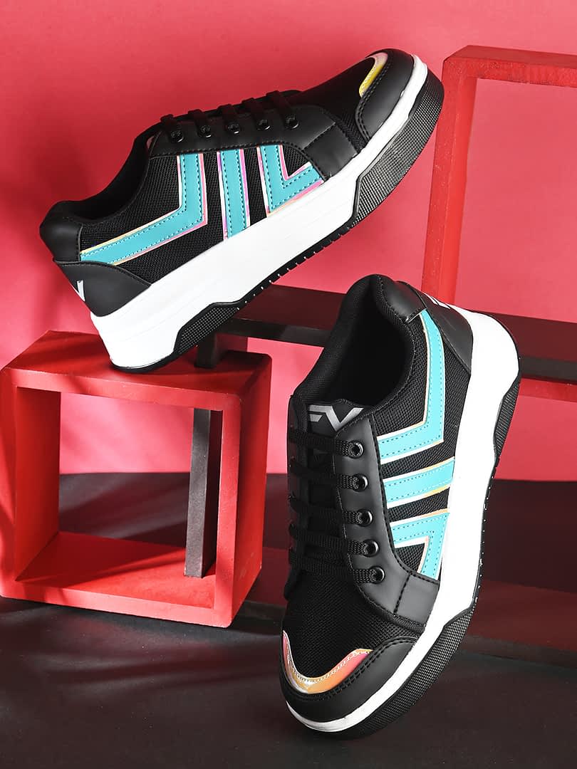 fashion victim Women Striped Lightweight Mesh Sneakers