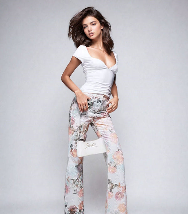 Fashionkilla Double Layer Cap Sleeve Corset Top In Off White
