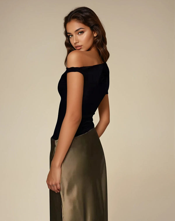 Fashionkilla Exclusive Double Sculpted Slinky Twist Detail Bodysuit In Black