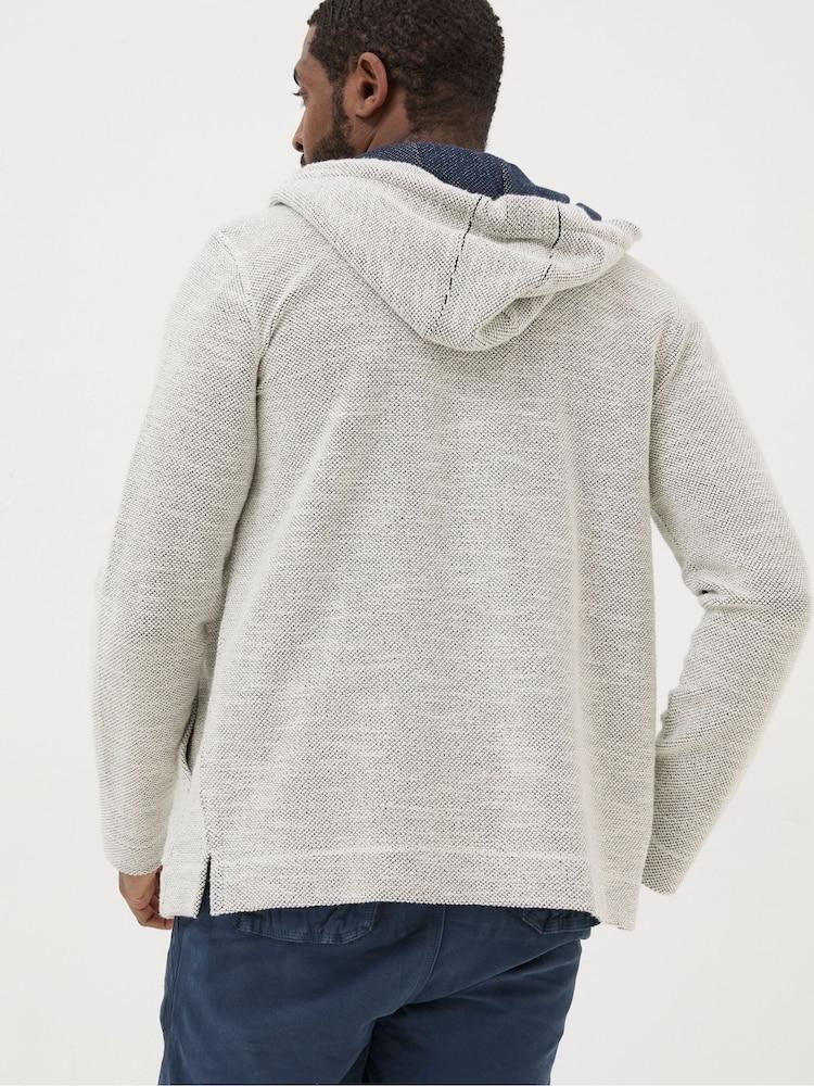 Fat Face Aloa Natural 100% Cotton Woolacombe Zip-Up Hoodie