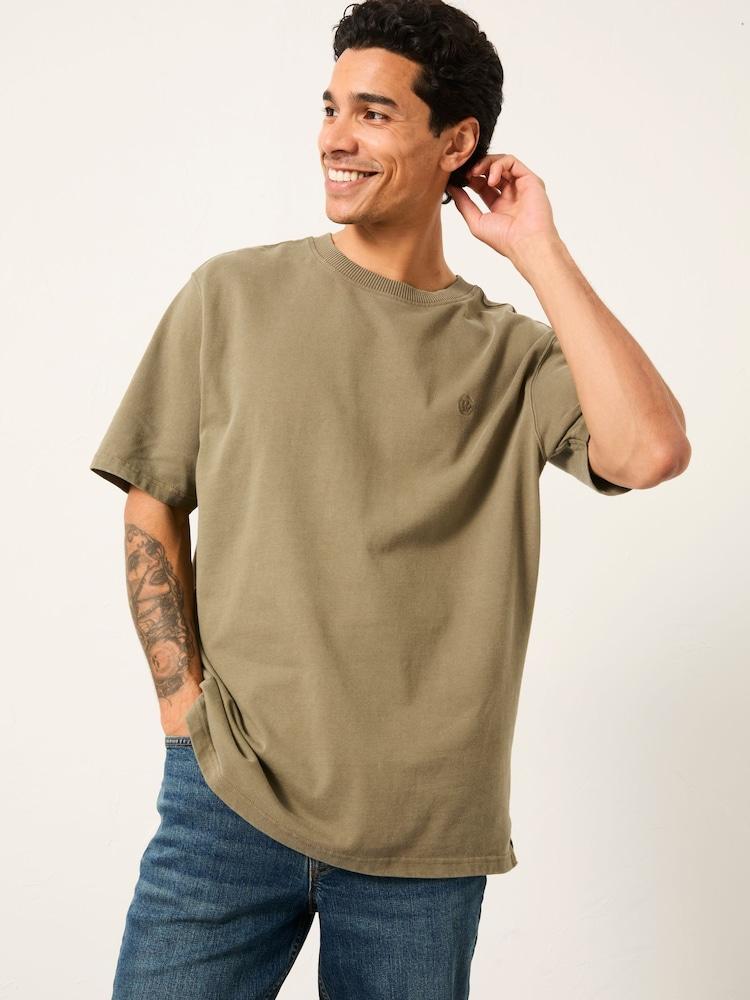 Fat Face Arne Green Haze Arne Heavyweight Relaxed Fit Tshirt
