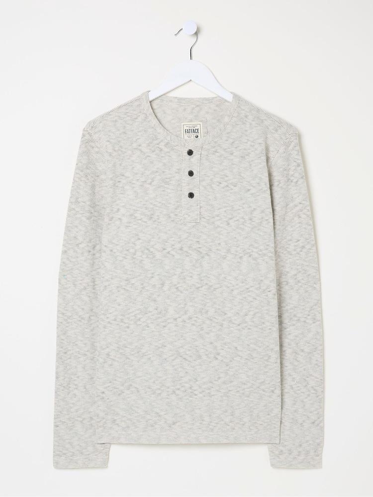 fat face Arundel Ecru White Textured Henley T-Shirt