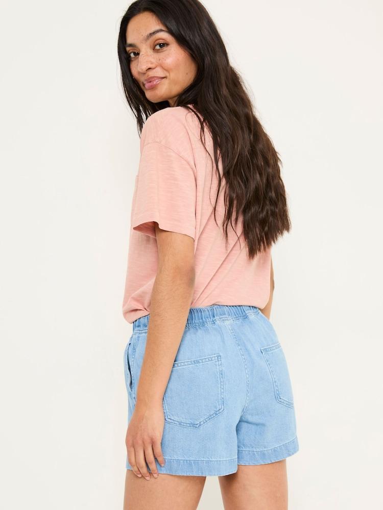 Fat Face Ashby Light Vintage Blue Drawstring Shorts
