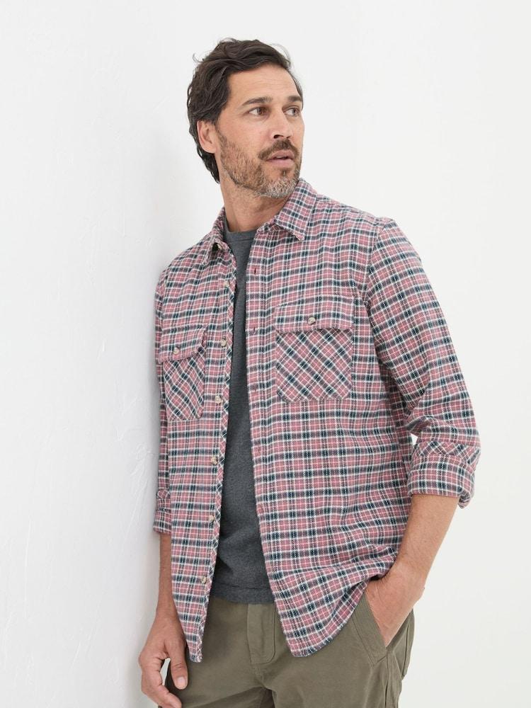 Fat Face Bardon Pink 100% Cotton Long Sleeve Check Shirt