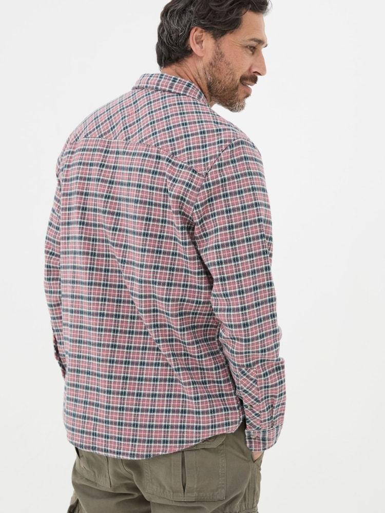 Fat Face Bardon Pink 100% Cotton Long Sleeve Check Shirt