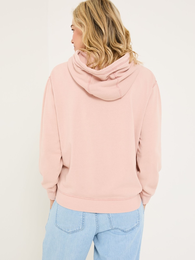 Fat Face Bex Dusky Pink Bex Overhead 100% Cotton Hoodie