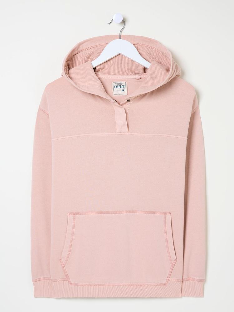 fat face Bex Dusky Pink Bex Overhead 100% Cotton Hoodie