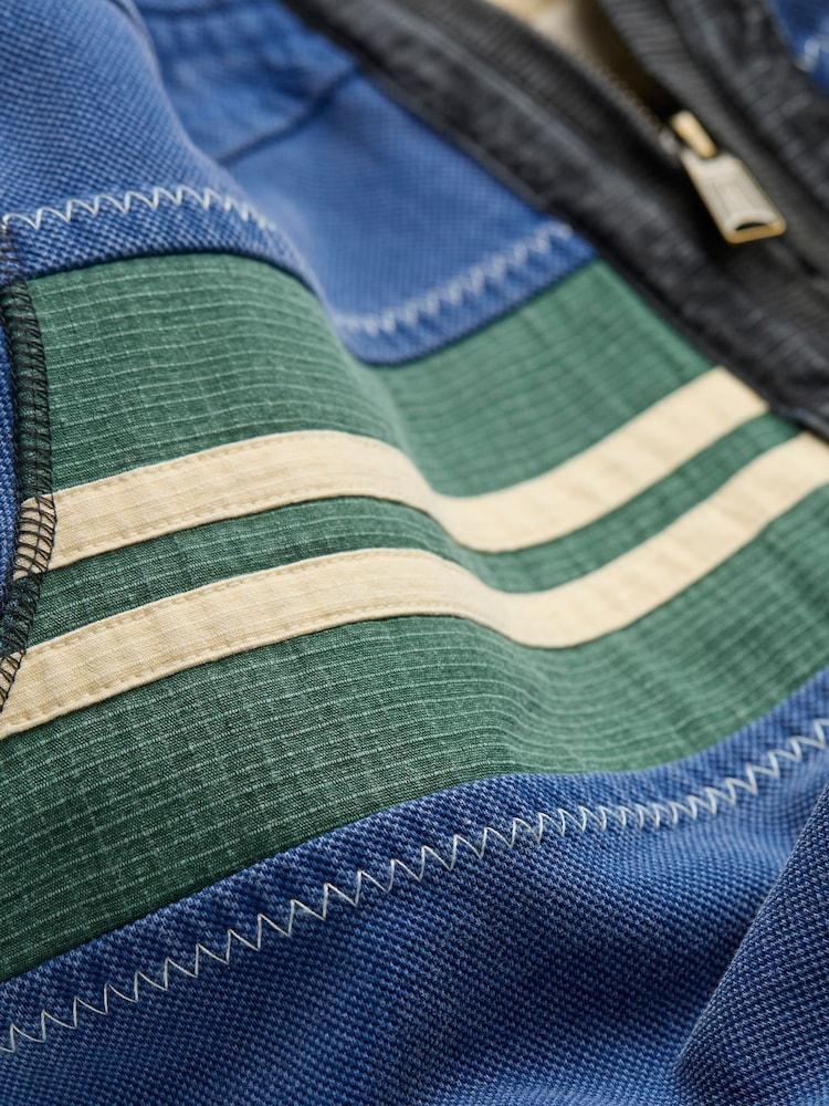 fat face Blue Denim 100% Cotton Airlie Panel Sweat Top