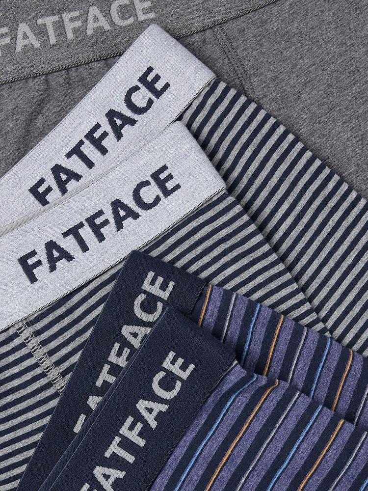 fat face Blue Seagrove Stripe Classic Boxers 3 Pack
