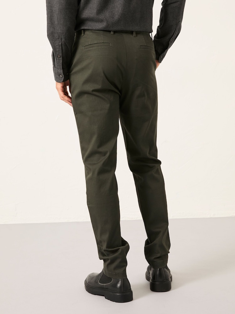 Fat Face Bosbury Dark Green Tailored Fit Smart Chino Trousers
