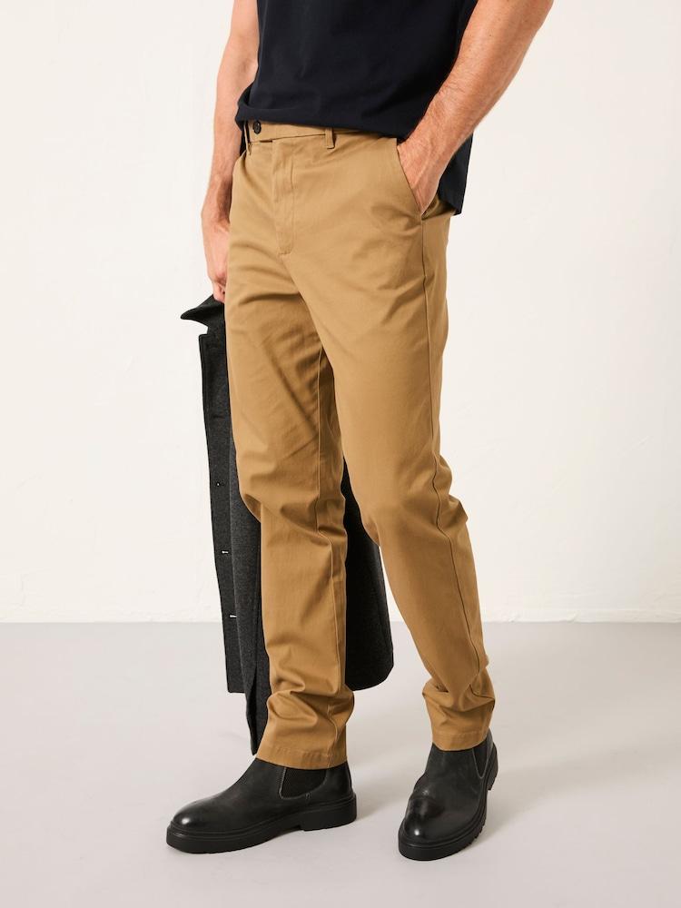 Fat Face Bosbury Stone Tailored Fit Smart Chino Trousers