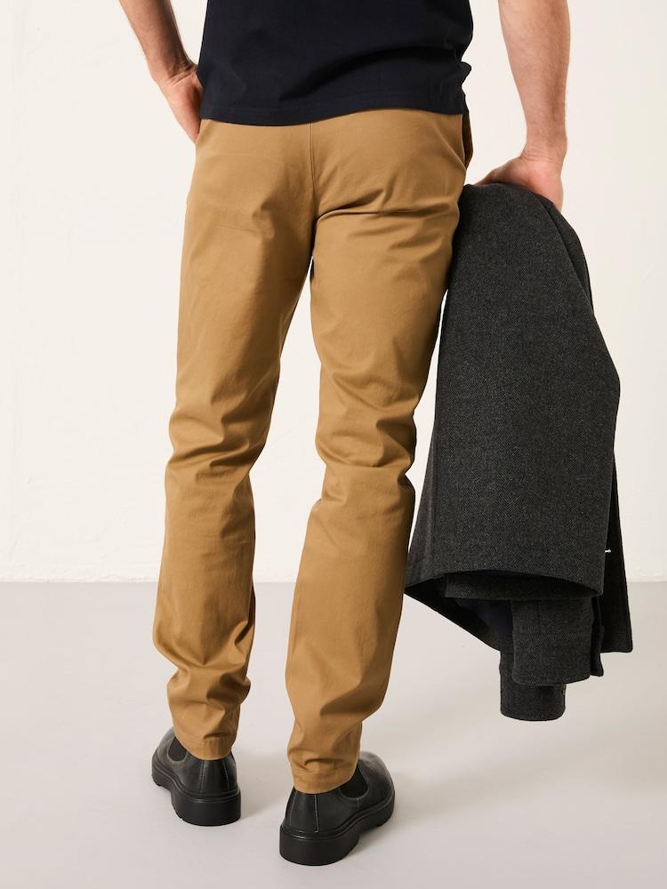 Fat Face Bosbury Stone Tailored Fit Smart Chino Trousers