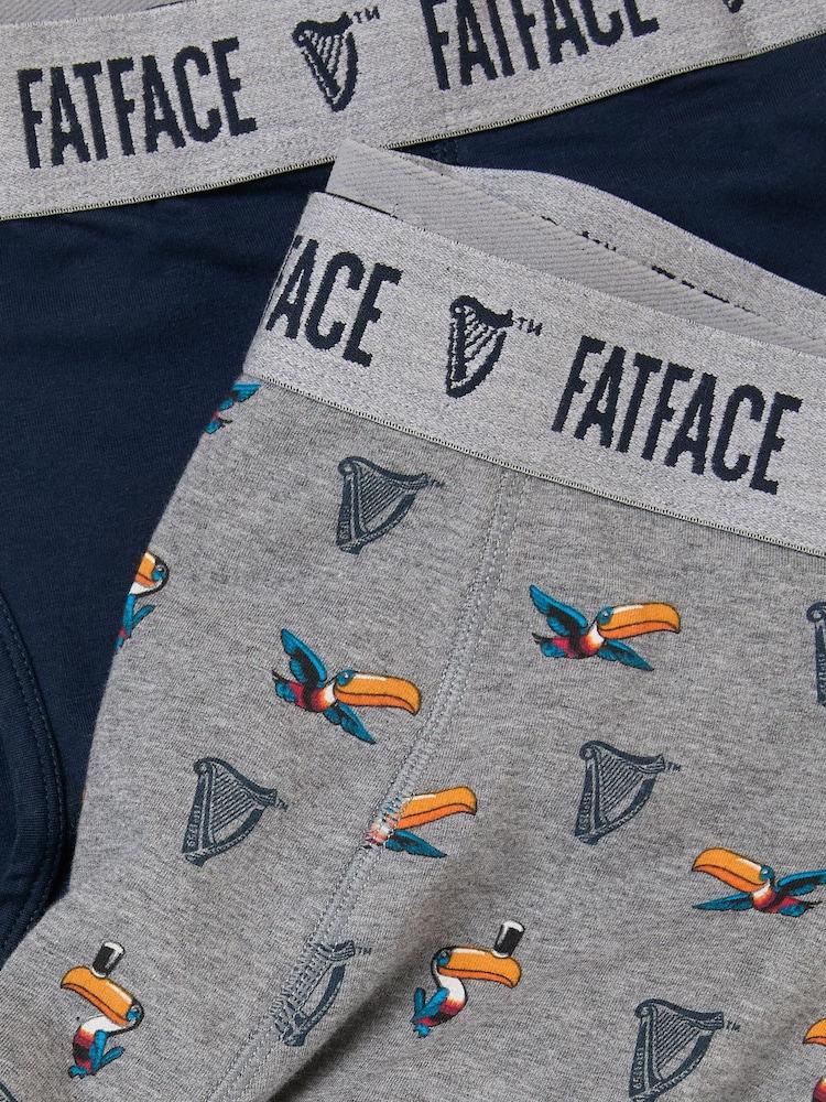 fat face Burgundy Red 2 Pack of Highland Cow Boxers