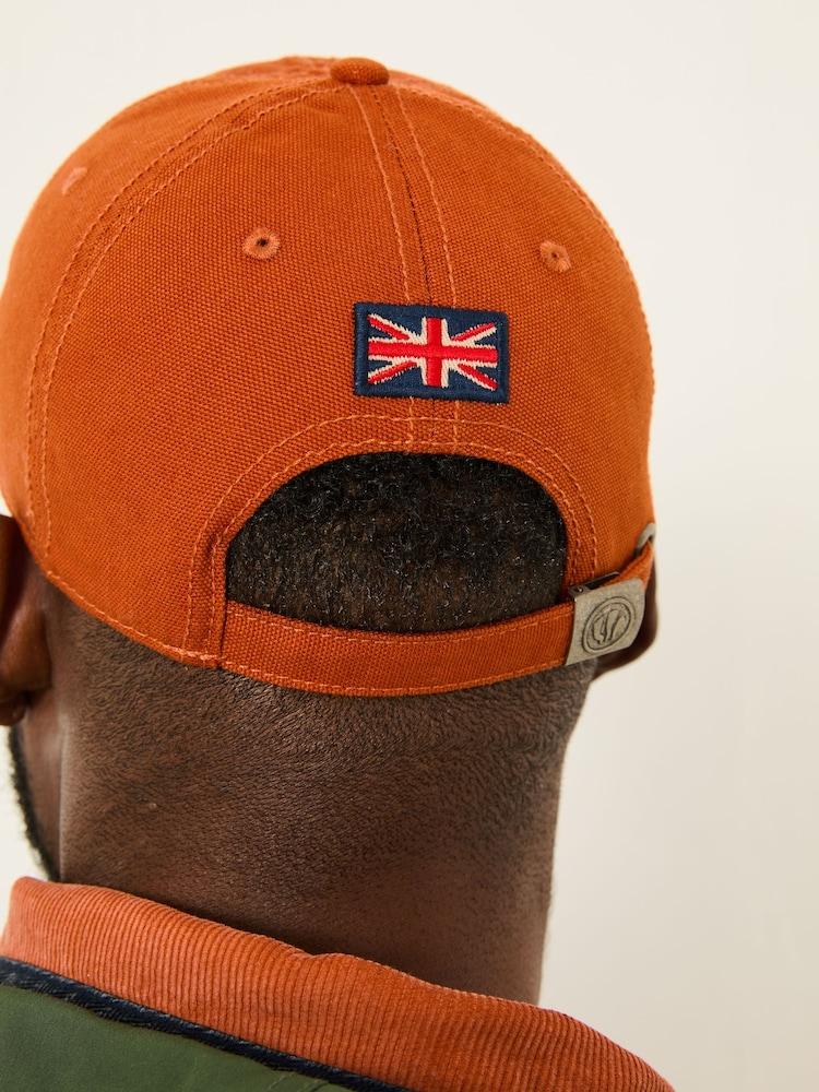 Fat Face Burnt Orange 100% Cotton Canvas Baseball Cap
