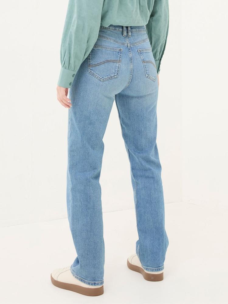 Fat Face Carmel Light Vintage Blue Comfort Straight Jeans