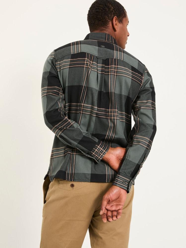 Fat Face Chale Emerald Green Long Sleeve Check Shirt