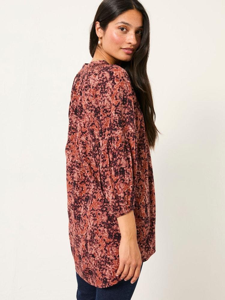 Fat Face Charlie Dusky Purple Vintage Texture Tunic