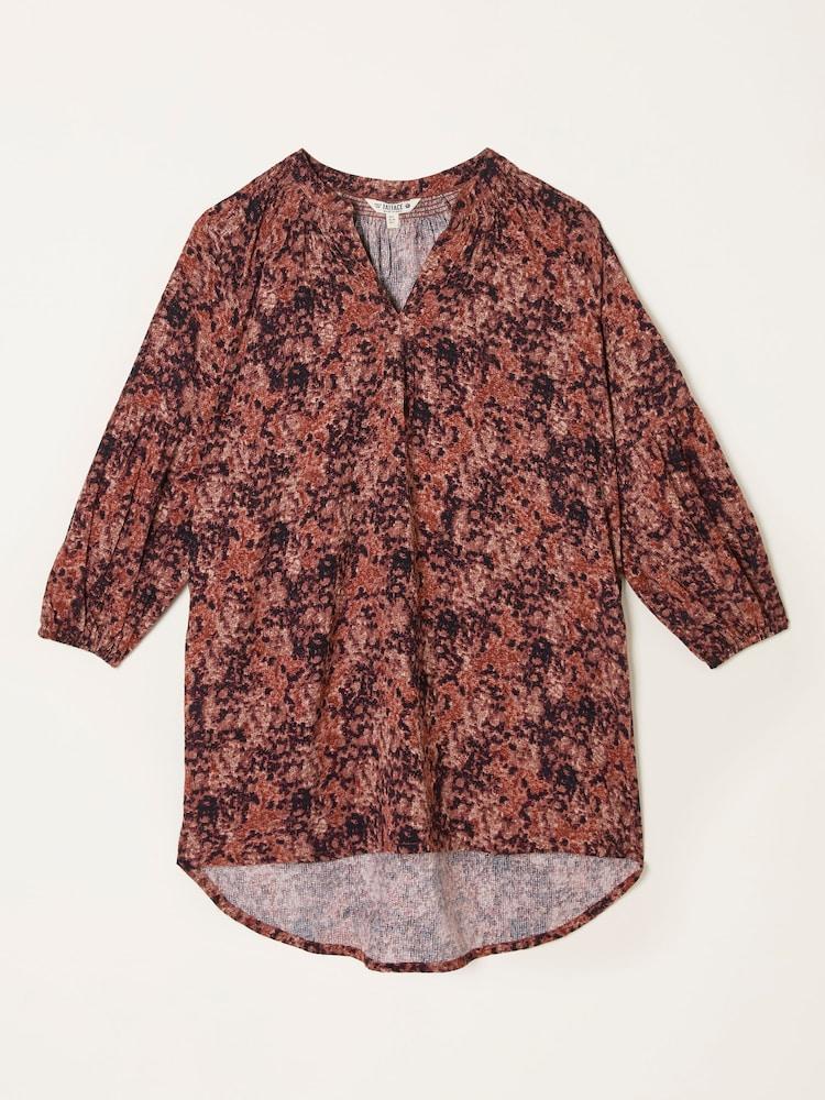 fat face Charlie Dusky Purple Vintage Texture Tunic