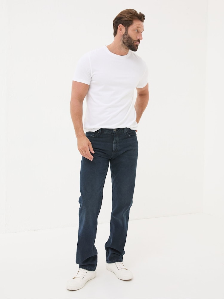 Fat Face Denim Dark Blue Straight Fit Straight Fit Jeans