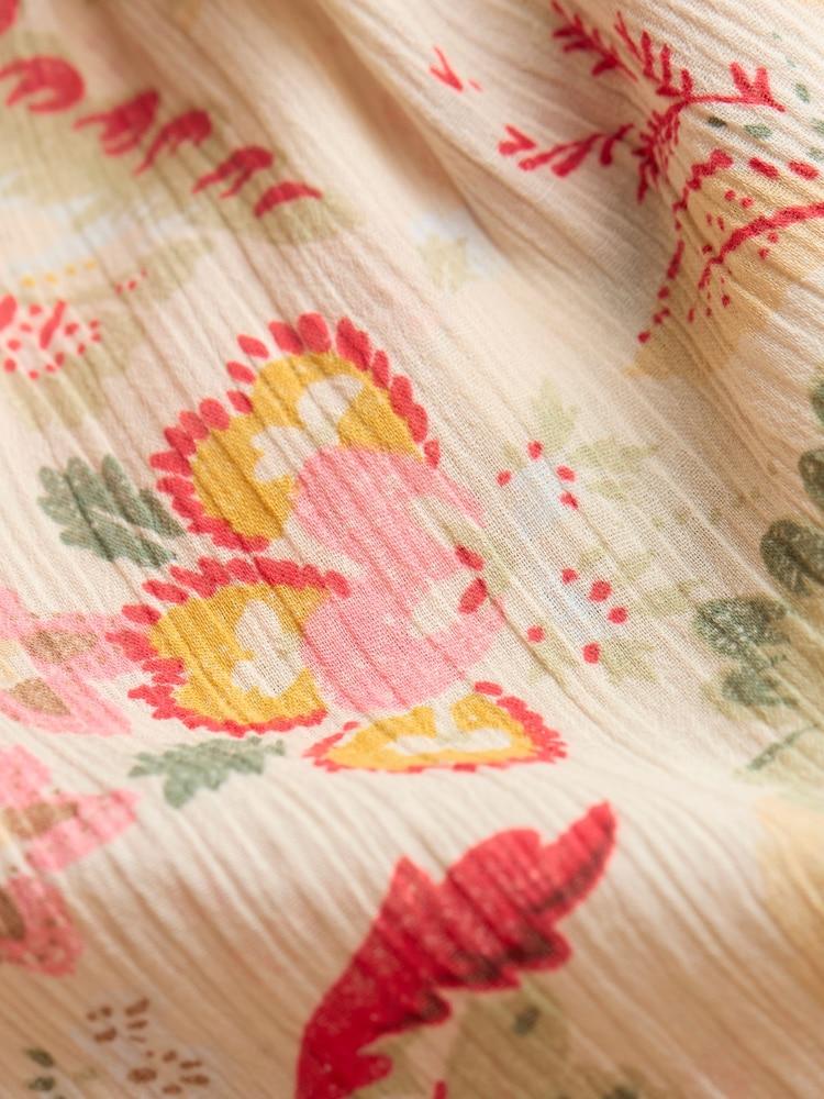 fat face Ebby Cream Historical Floral 100% Cotton Blouse