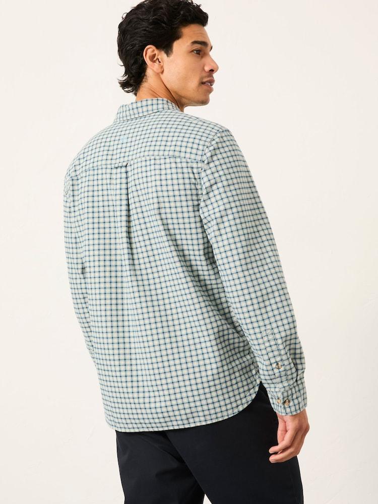 Fat Face Everly Light Blue Long Sleeve Gingham Shirt