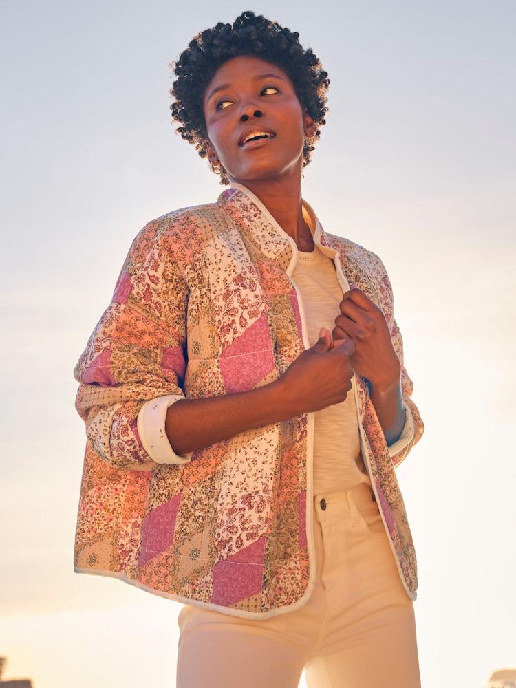 Fat Face Evie Multi Air Patchwork Quilted Patchwork Jacket