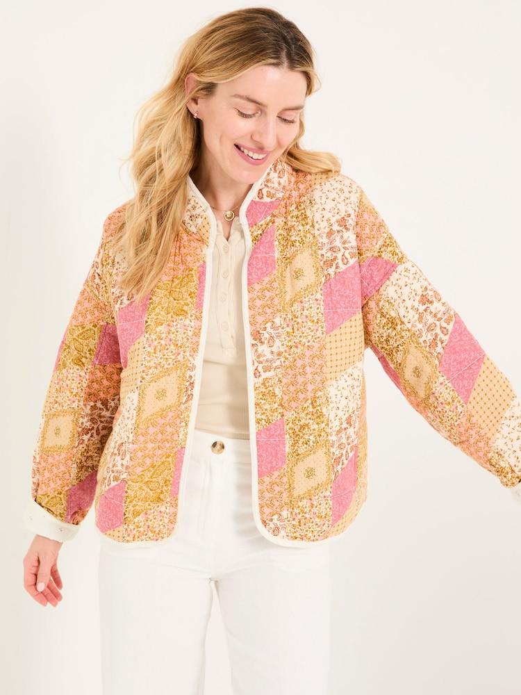 Fat Face Evie Multi Air Patchwork Quilted Patchwork Jacket
