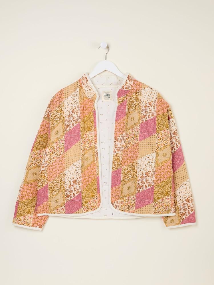 fat face Evie Multi Air Patchwork Quilted Patchwork Jacket