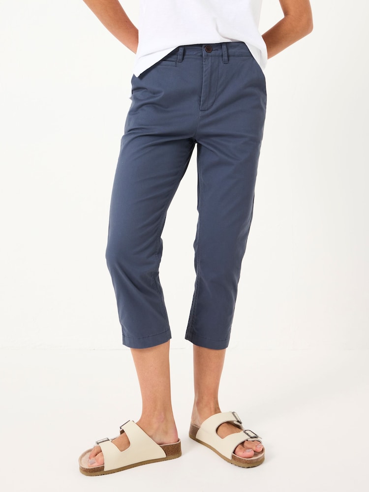 Fat Face Farnham Charcoal Grey Cropped Chino Trousers