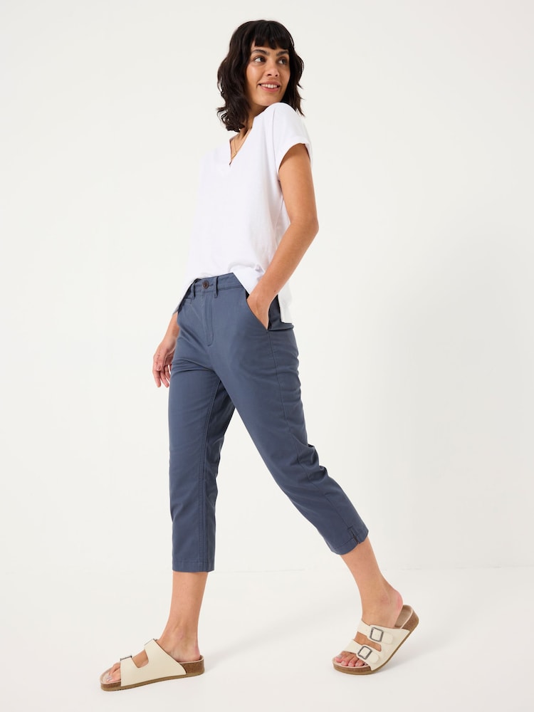 Fat Face Farnham Charcoal Grey Cropped Chino Trousers