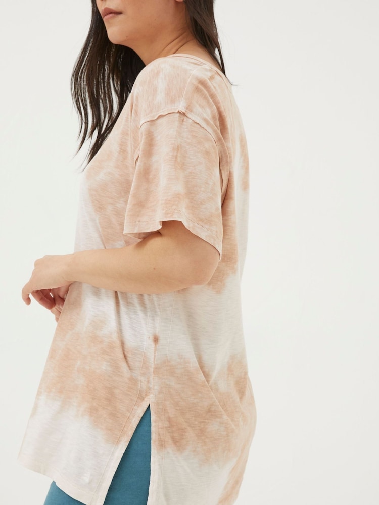 Fat Face Abi Natural Tie Dye Tunic T-Shirt
