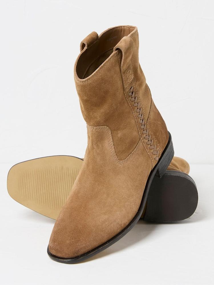 Fat Face Adelaide Brown Western Boots