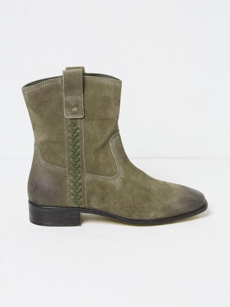 Fat Face Adelaide Green Western Boots
