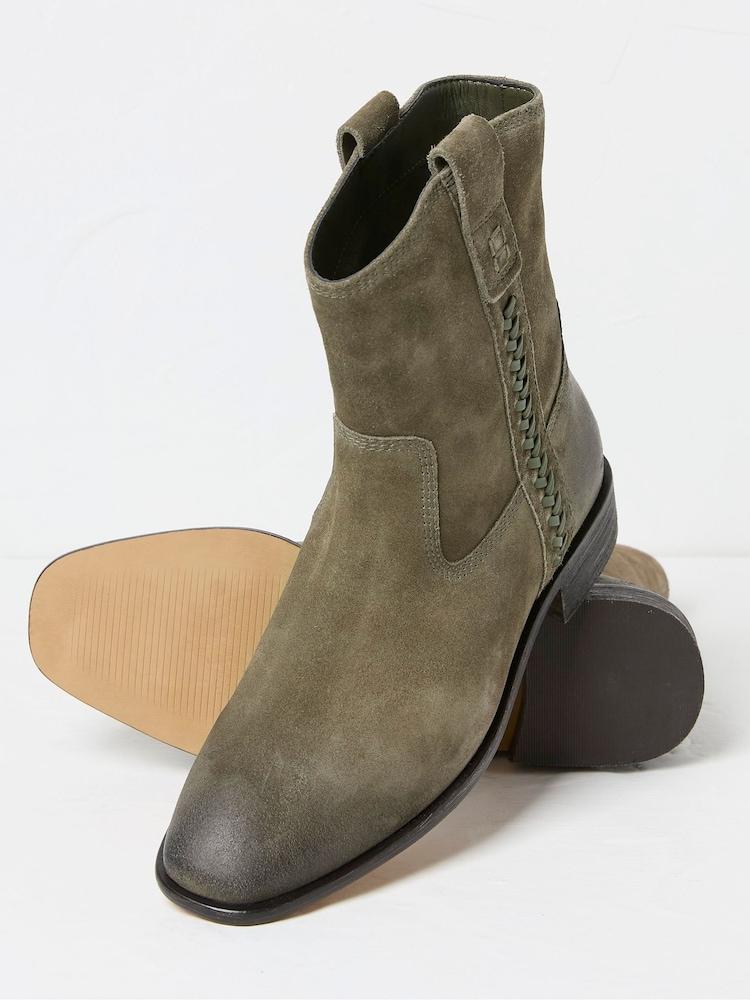 Fat Face Adelaide Green Western Boots