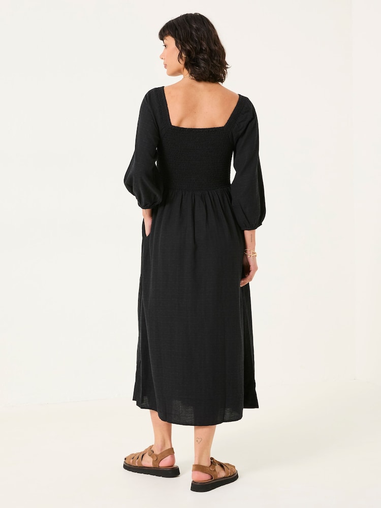 Fat Face Adele Black Midi Dress