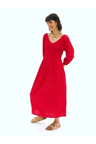 Fat Face Adele Red Midi Dress