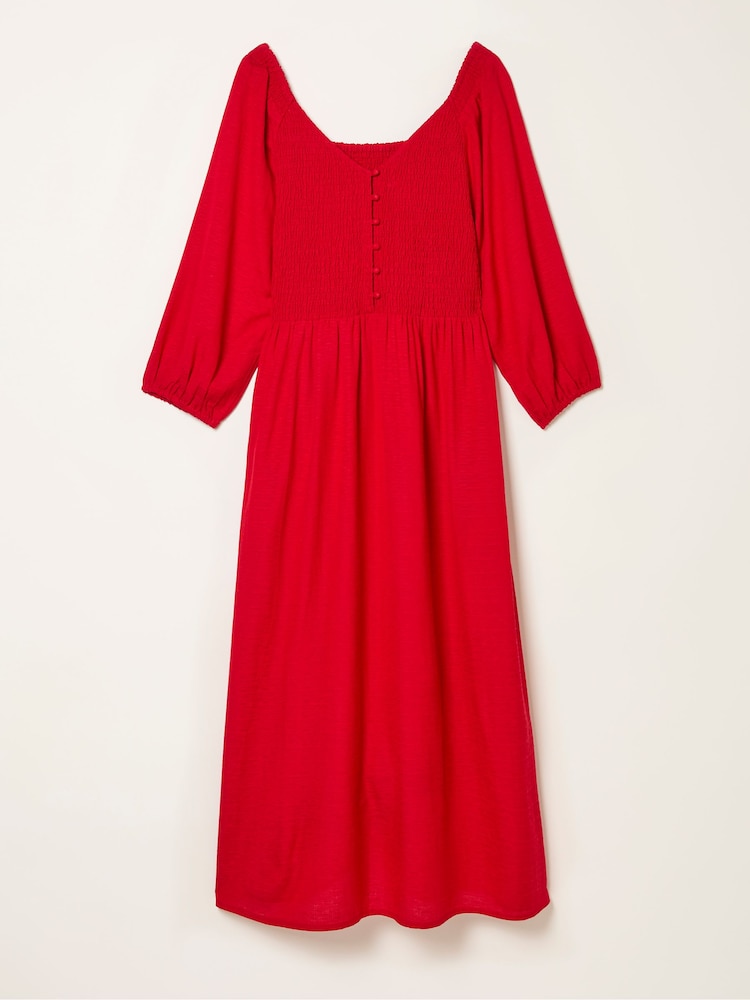fat face Adele Red Midi Dress