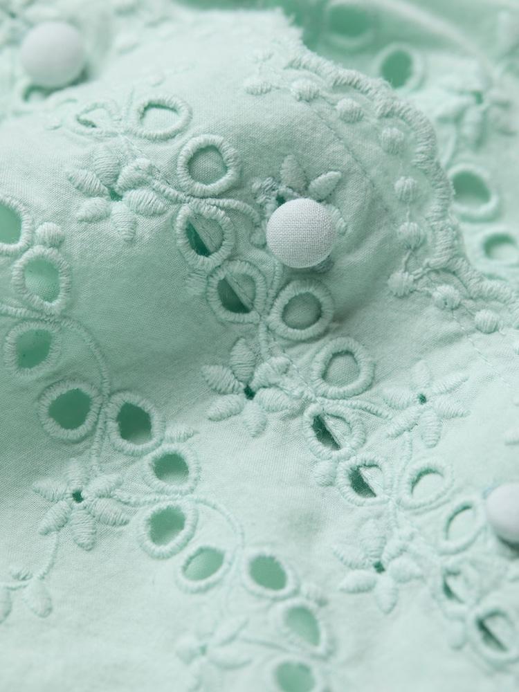 fat face Aguste Mint Green Broderie Blouse