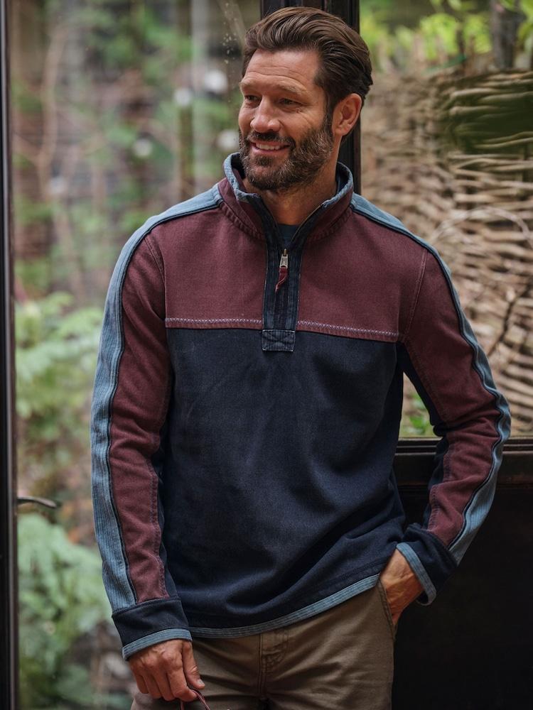 Fat Face Airlie Navy Panel Sweat