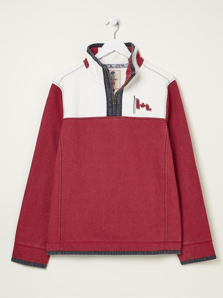 fat face Airlie Red Panel Sweatshirt