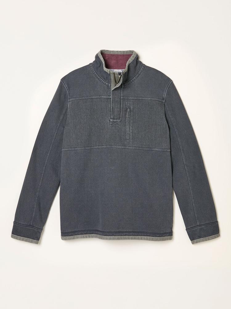 fat face Airlie Washed Black Airlie Panel Sweat