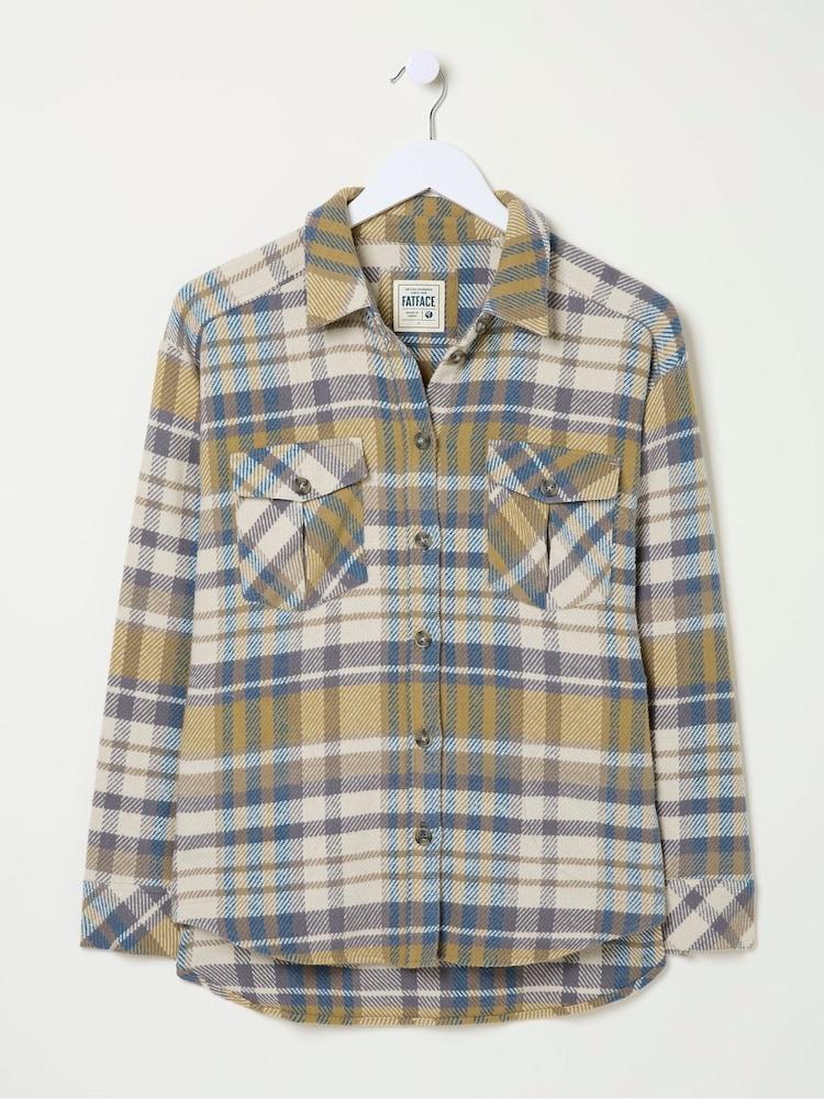 fat face Allegra Cream Check Overshirt