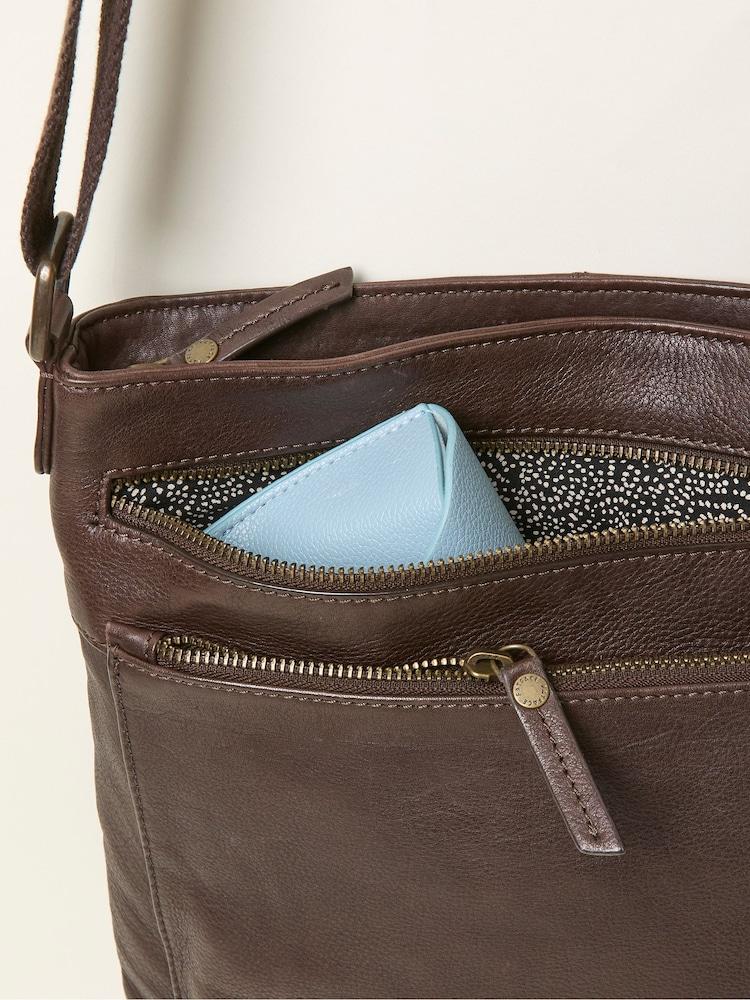 fat face Allie Chocolate Brown Crossbody Bag