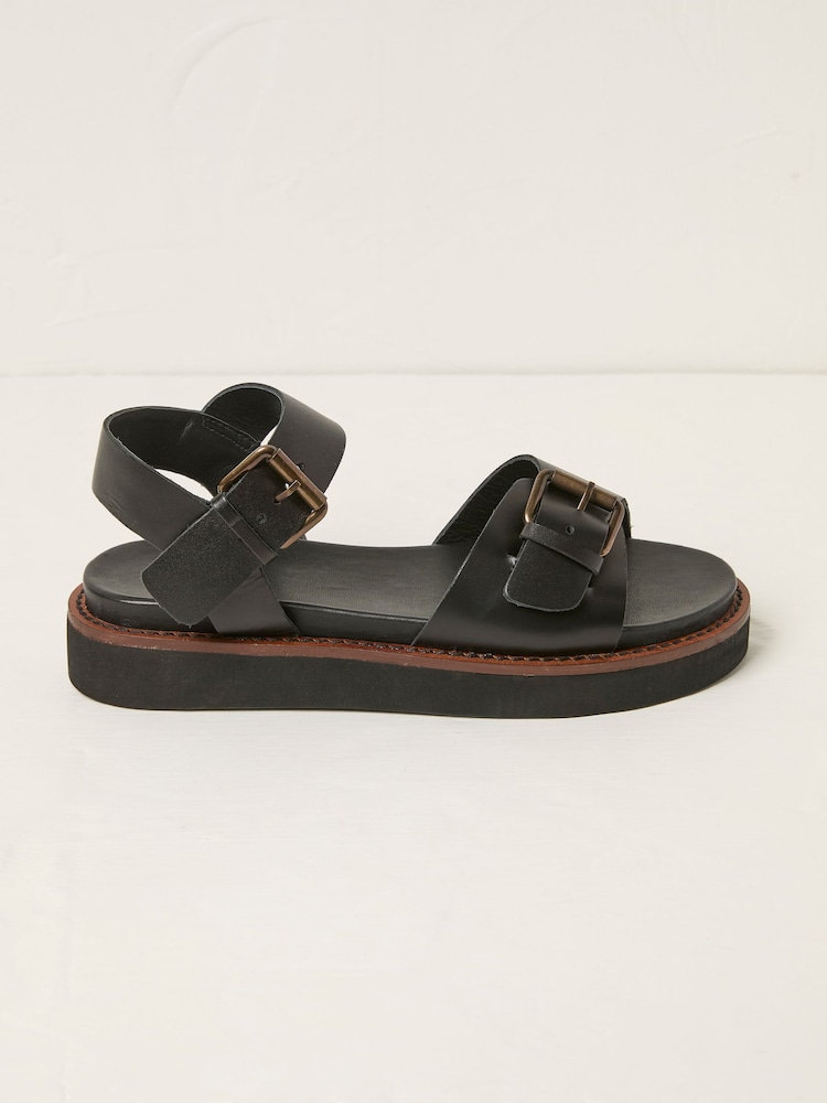 Fat Face Ambie Black Buckle Sandal