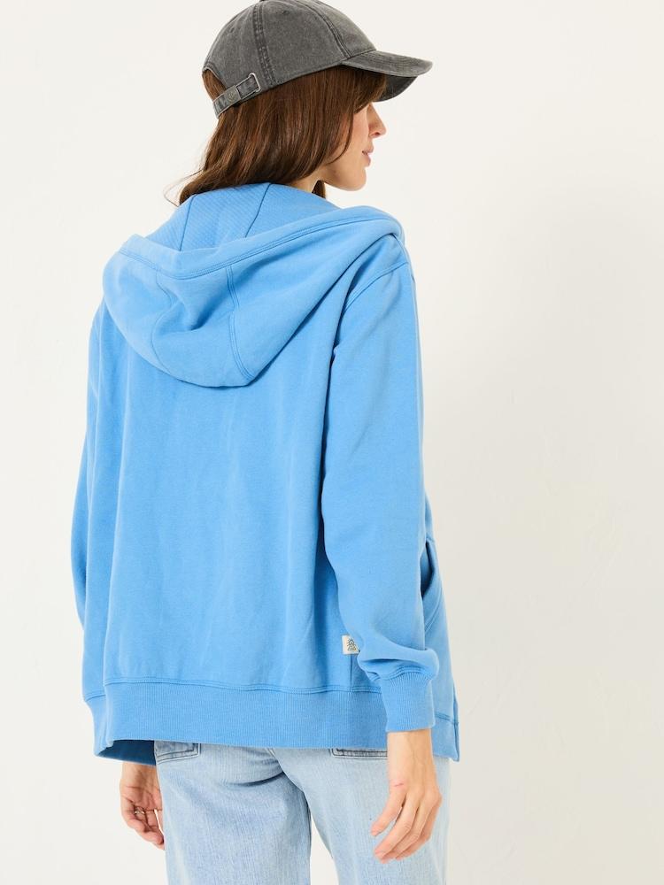 fat face Amy Bright Blue Zip Through Hoodie