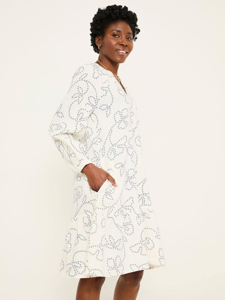 Fat Face Amy Ivory Frill Tunic