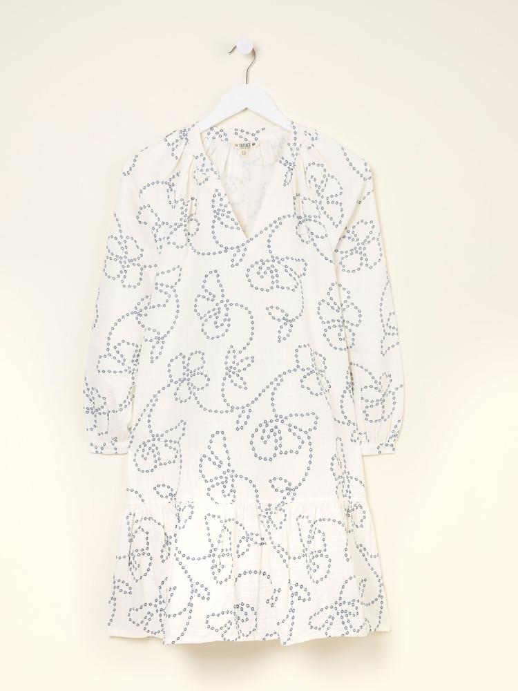 fat face Amy Ivory Frill Tunic