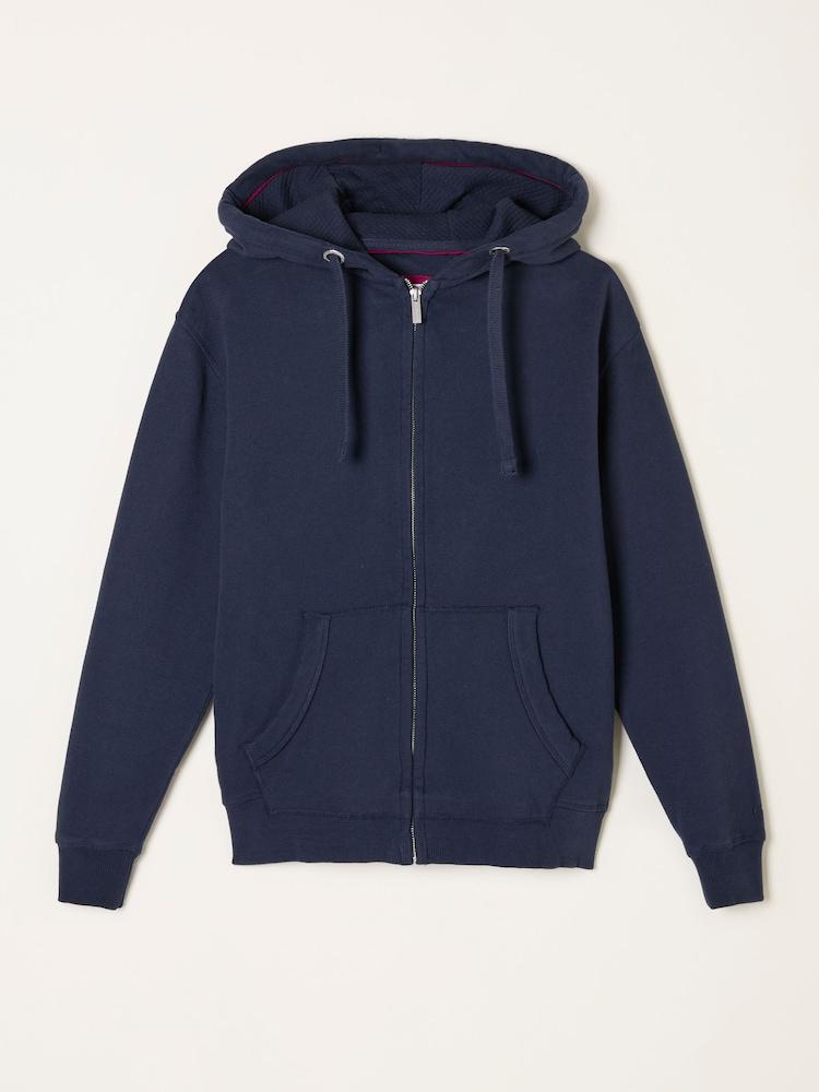 fat face Amy Navy Zip Through Hoodie