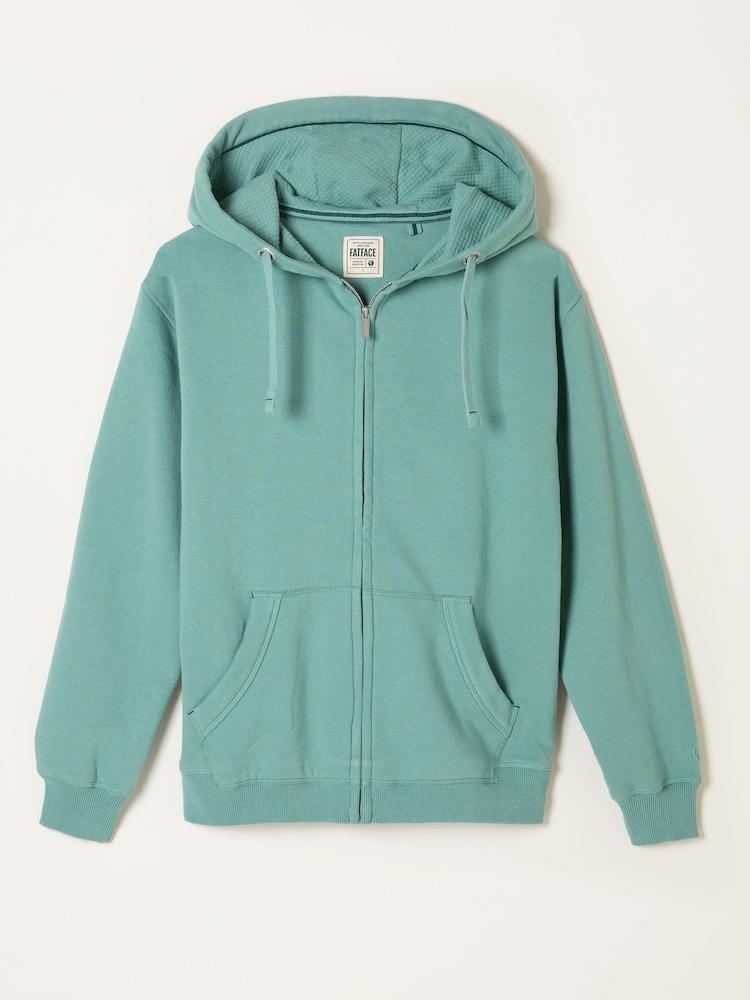 fat face Amy Teal Blue Zip Through Hoodie