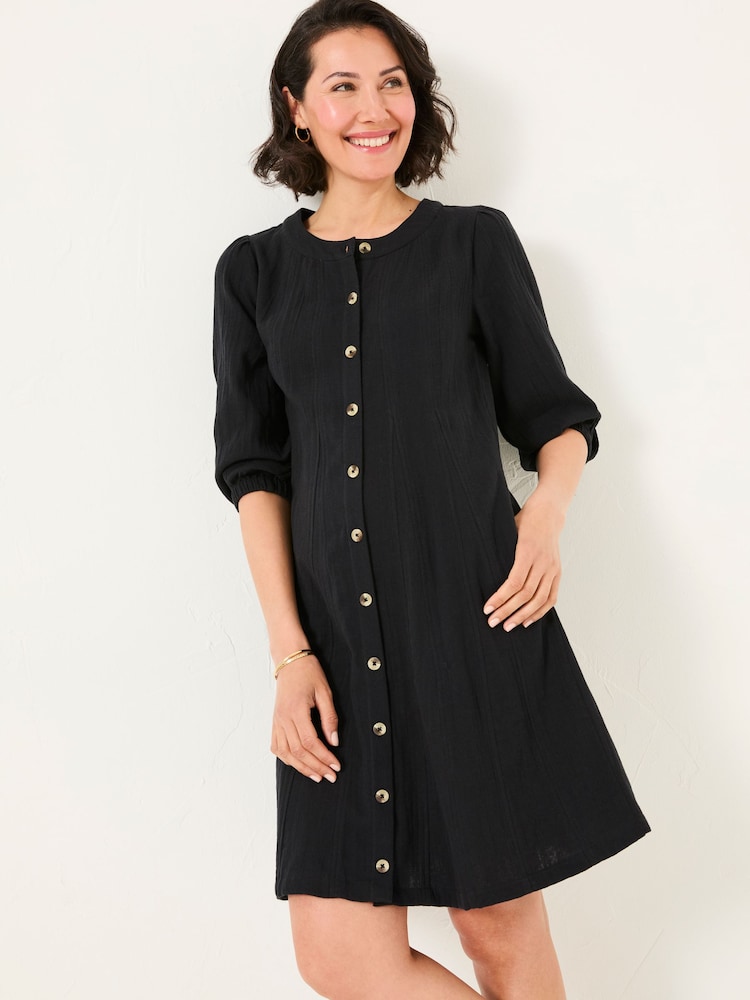 Fat Face Anais Black Dress